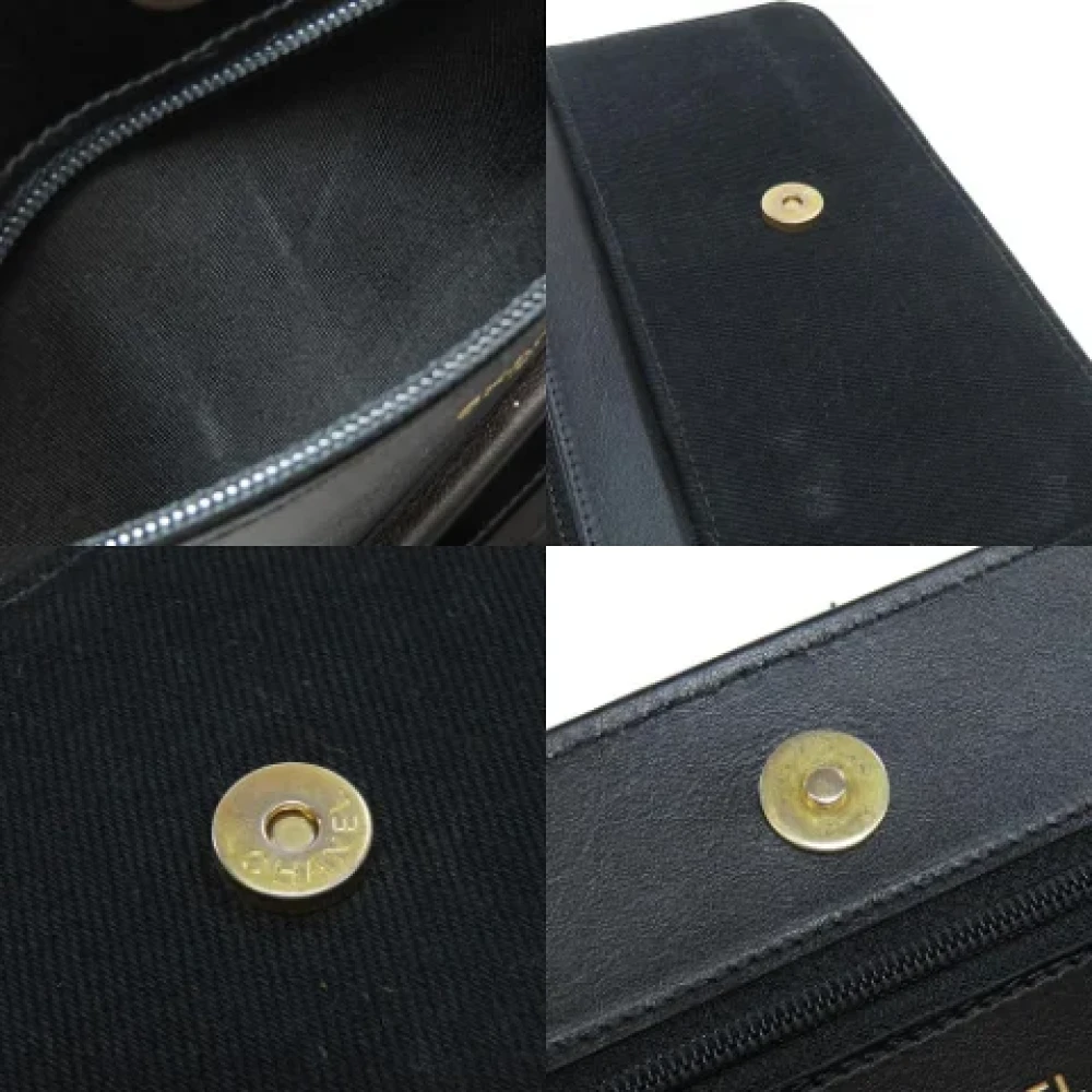 Chanel Vintage Pre-owned Canvas wallets Black Dames