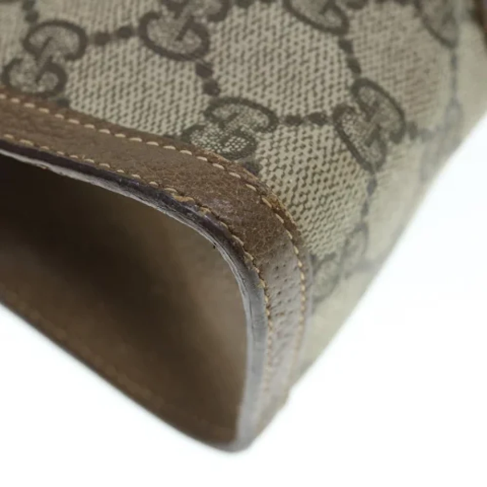 Gucci Vintage Pre-owned Leather clutches Beige Dames