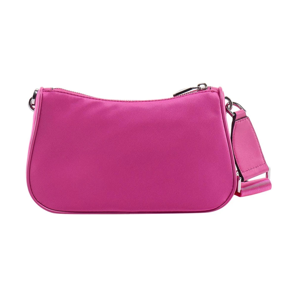 Michael Kors Jet Set Medium Nylon Crossbody Bag Pink Dames
