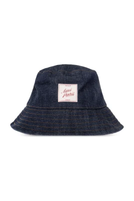 Denim Label-Detail Bucket Hat