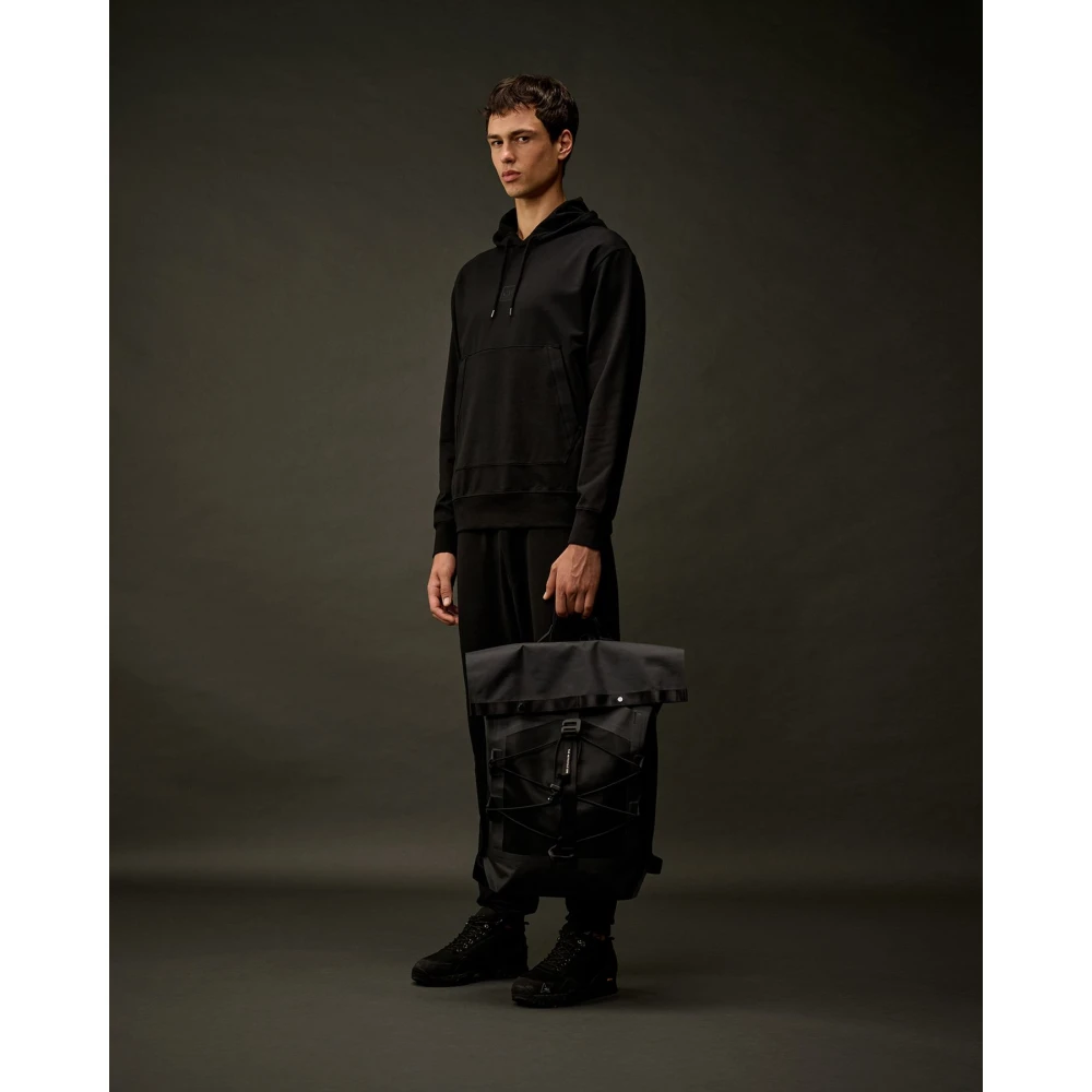 C.P. Company Zwarte Metropolis Sweater met Rubberen Logo Black Heren