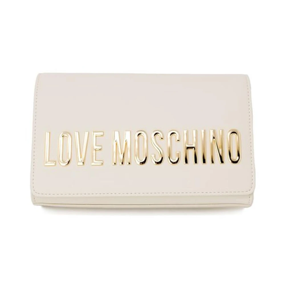 Love Moschino Faux Leren Handtas Lente Zomer Collectie Beige Dames