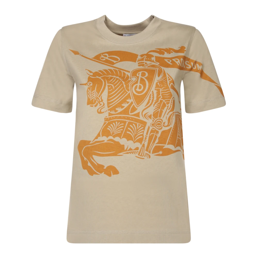 Burberry Beige Grafische Print T-shirt Aw24 Beige Dames