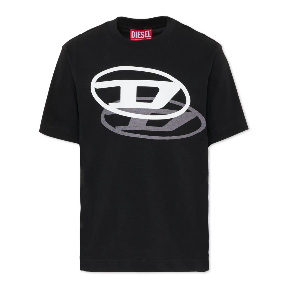 Diesel Boys Black Short Sleeve T-Shirt - Kids Short Sleeve T-Shirts - 16 Y - Kids