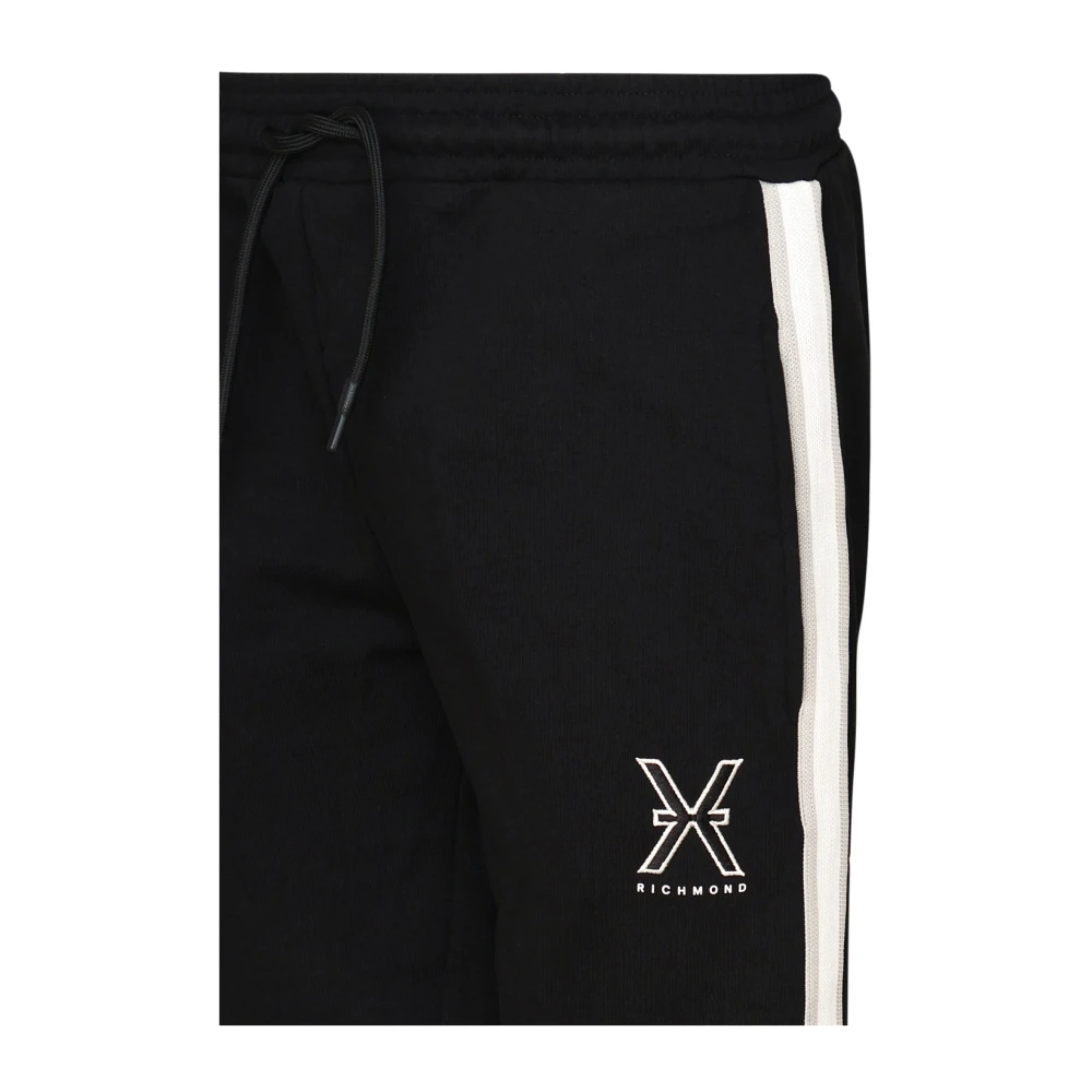 Richmond Zwarte Katoenen Elastische Taille Broek Black Heren