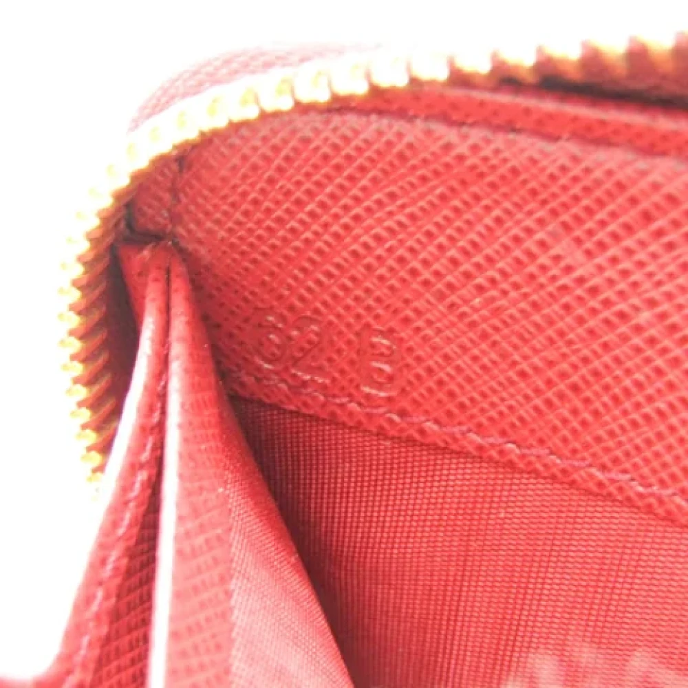 Prada Vintage Pre-owned Leather wallets Red Dames