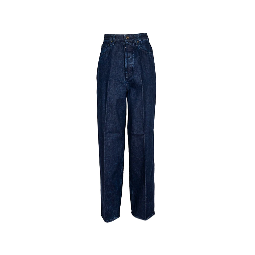 Don The Fuller Stijlvolle Wijde Broek Blue Dames