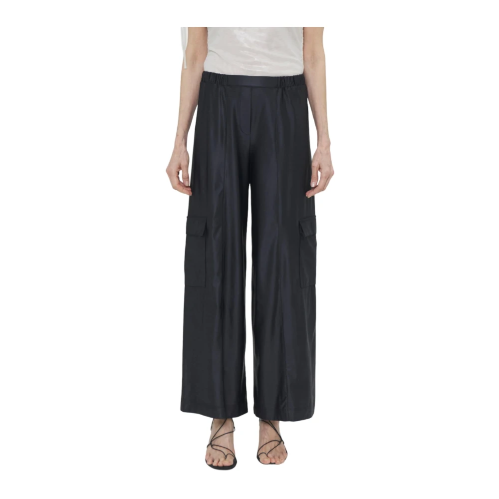 Max Mara Zwarte Broek Teseo Black Dames