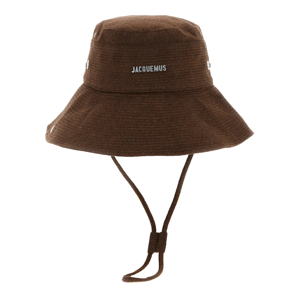Jacquemus Brown Le Bob De-Nîmes Bucket Hat - Female - Accessories - 60 Cm - Accessories