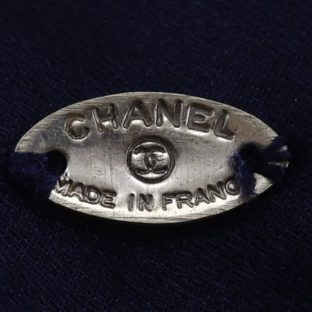 Chanel Vintage Pre-owned Cotton hair-accessories Black Dames