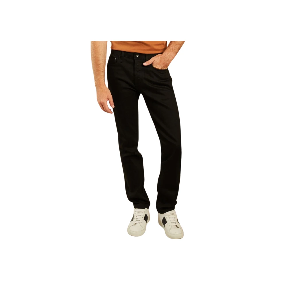 The Unbranded Brand Zwarte stretch selvedge jeans Black Heren