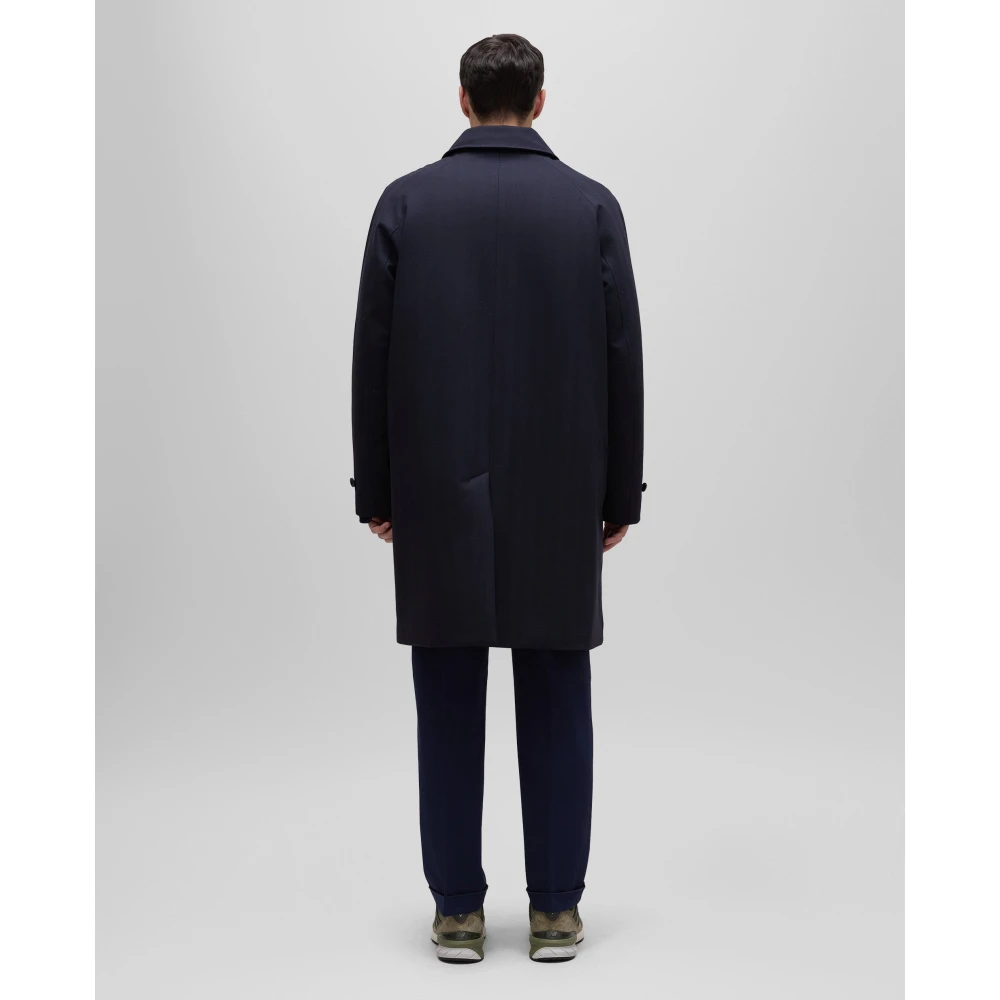 Aspesi Navy Wol Stroll Regenjas Jas Blue Heren