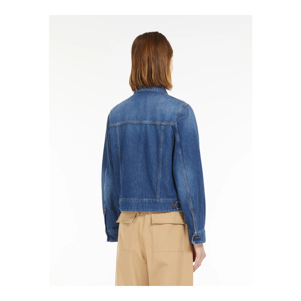 Max Mara Elegante Caduca Jas Blue Dames