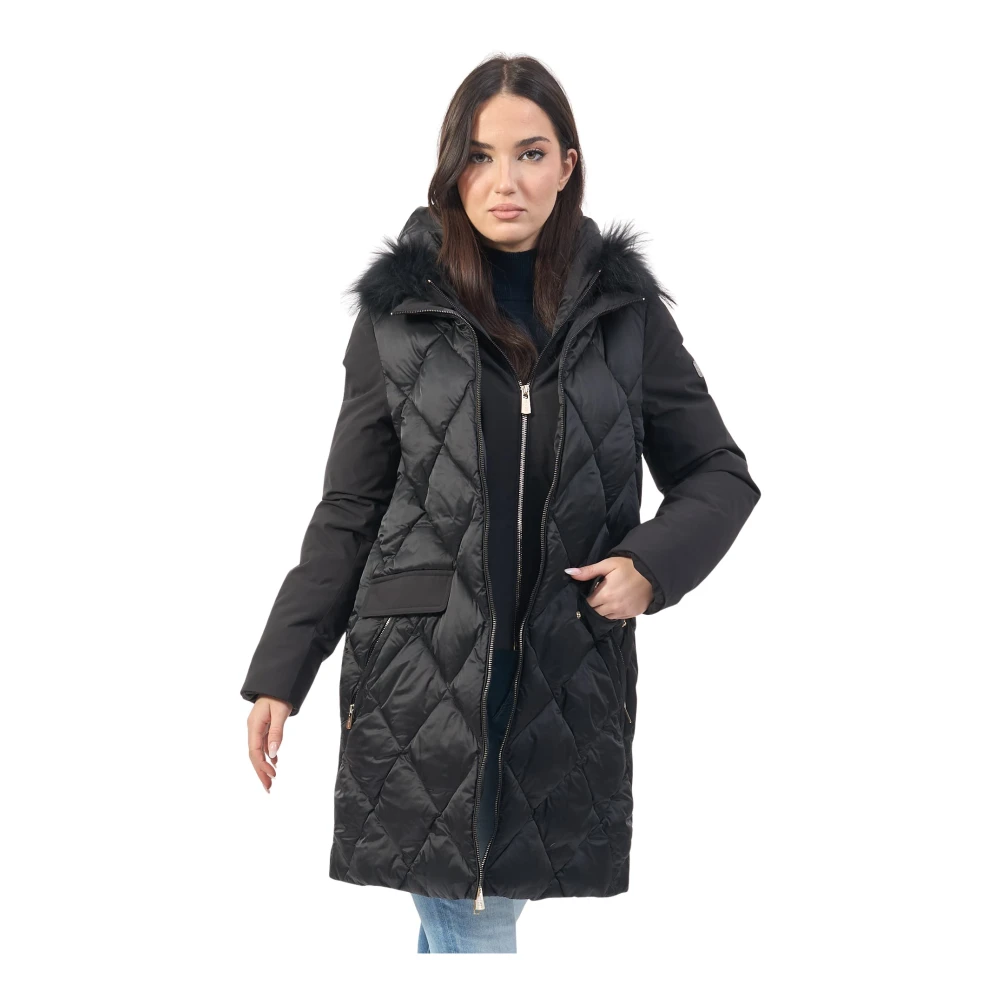 YES ZEE Zwarte Winterjas Black Dames