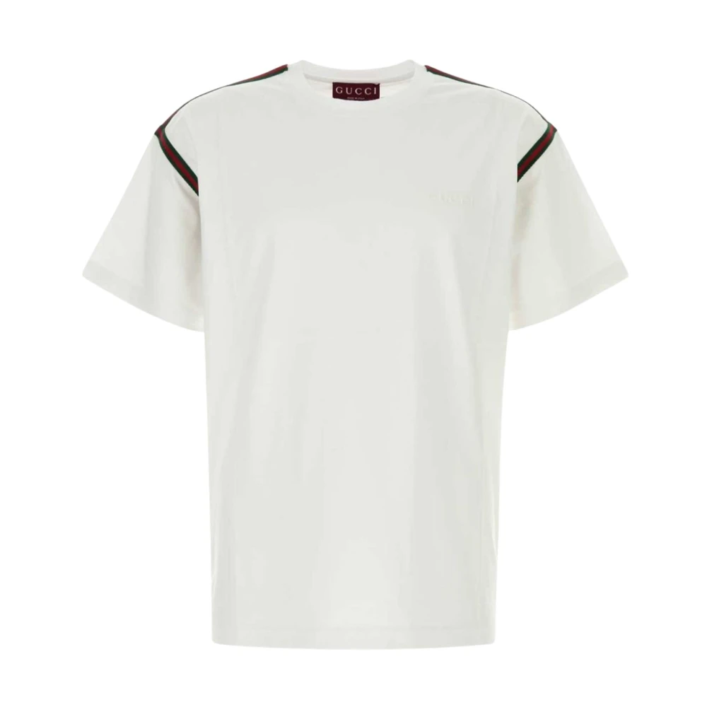 Gucci Vit T-shirt med logobroderi White, Herr