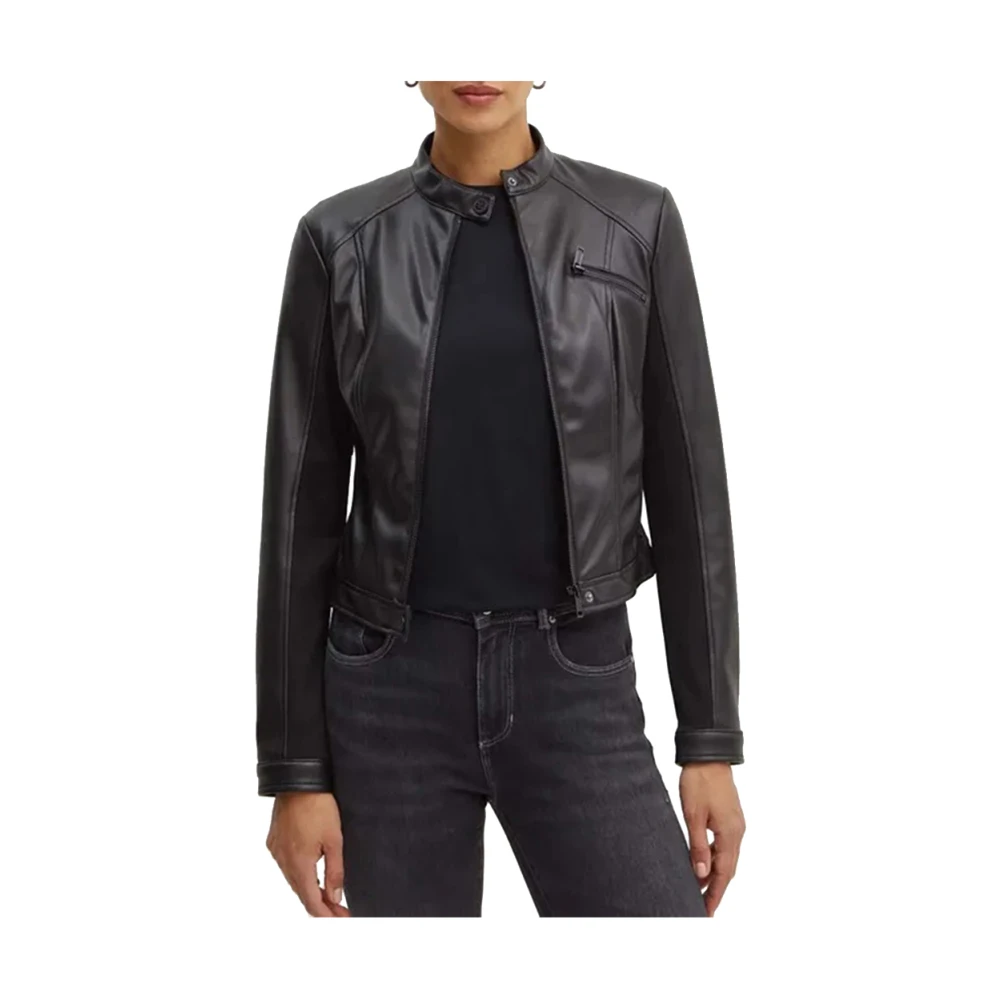 Guess Zwarte Jassen voor Vrouwen Black Dames
