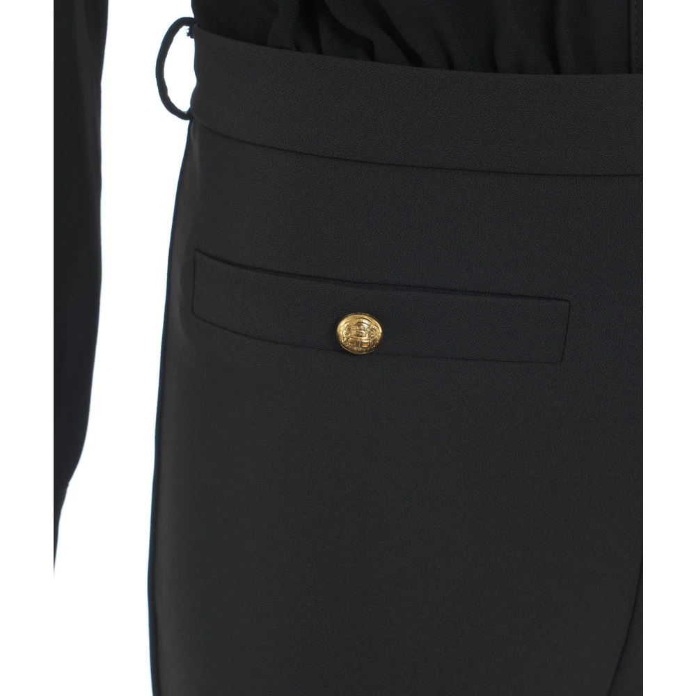 Elisabetta Franchi Zwart Stretch Crêpe Jumpsuit Black Dames