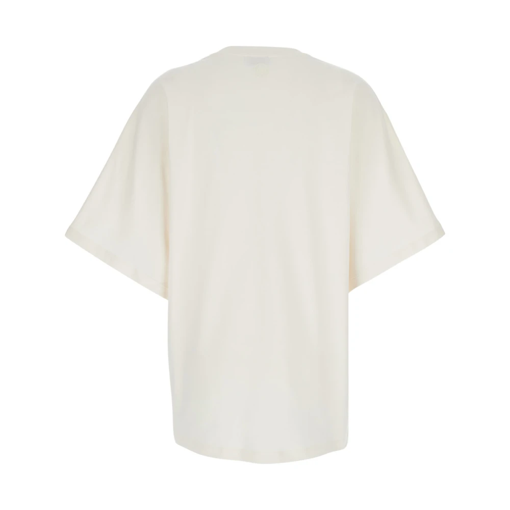 adriano goldschmied Wit Crewneck T-shirt met Logo White Dames