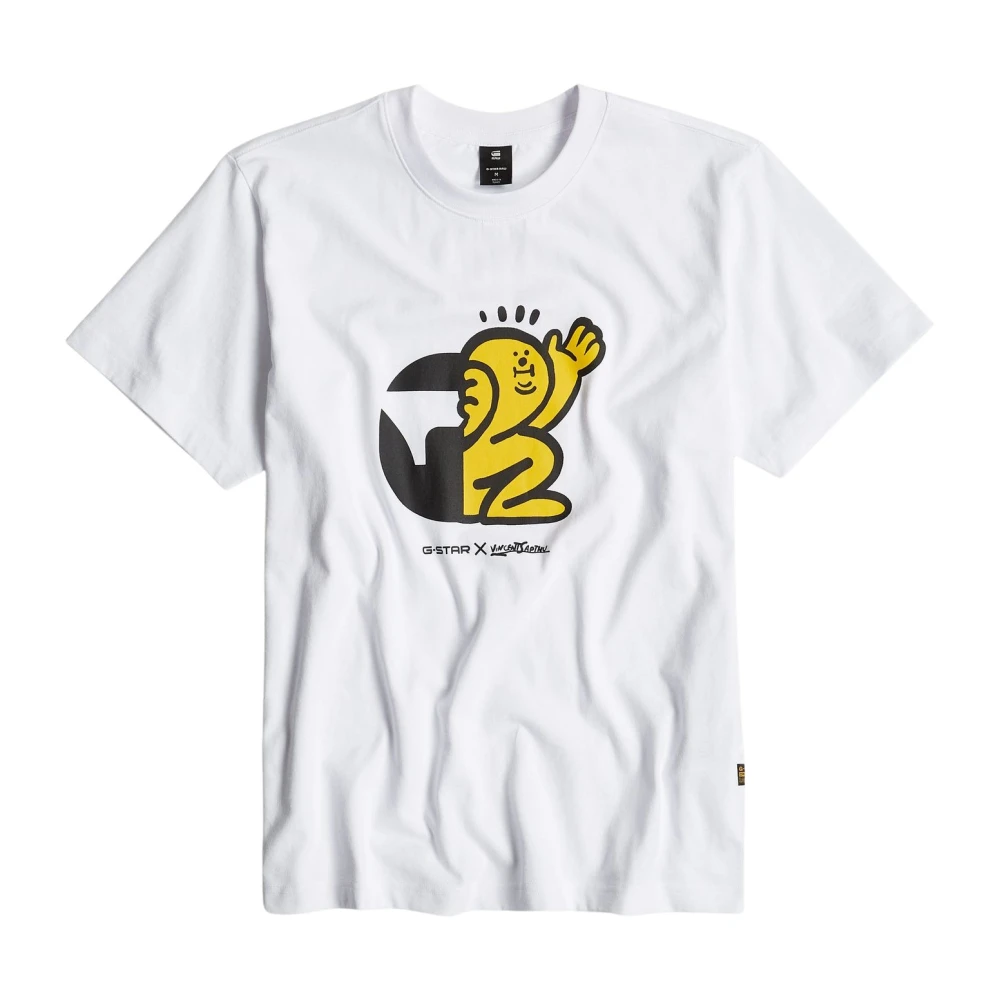 G-Star Biologisch Katoenen Grafisch T-shirt White Heren