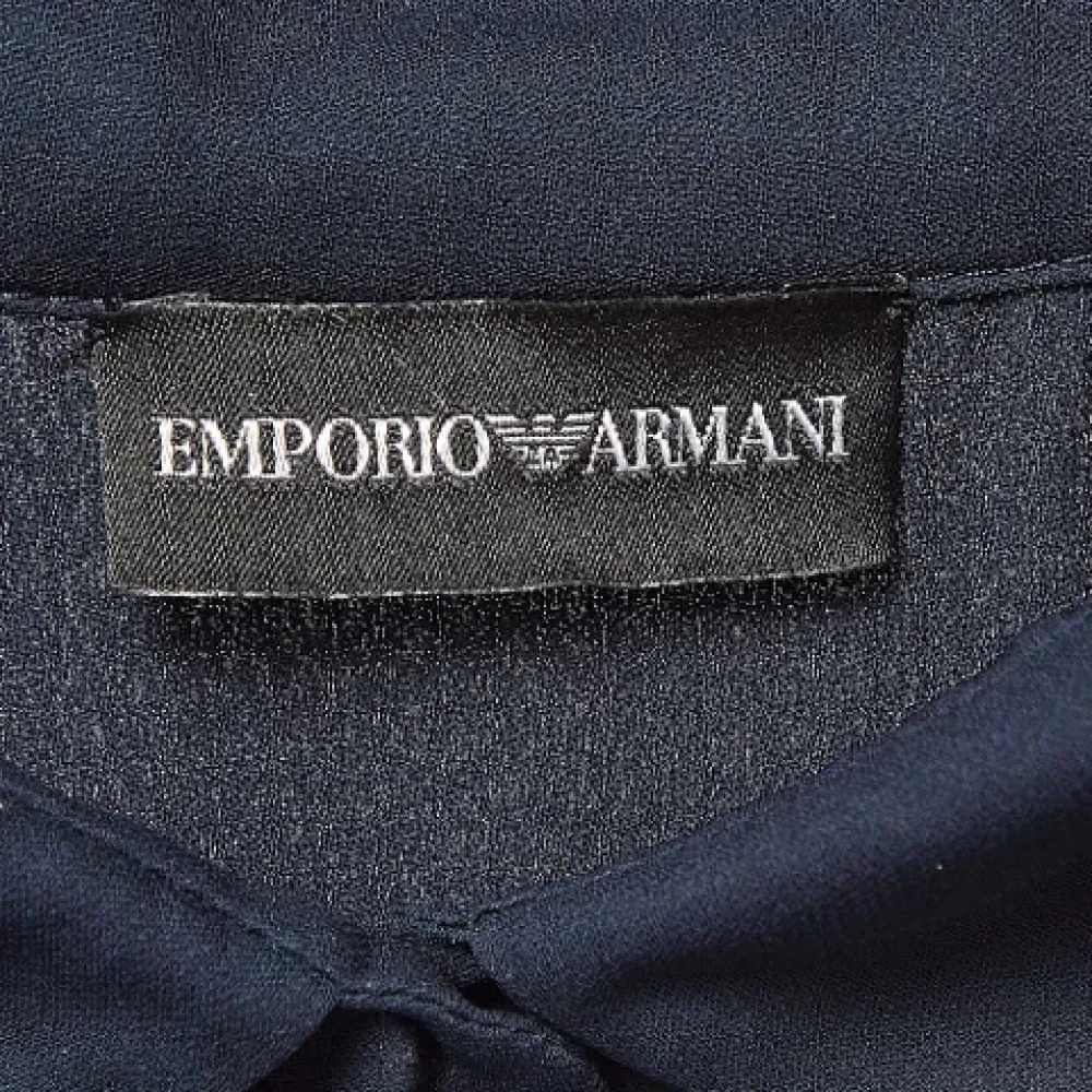 Armani Pre-owned Canvas dresses Blue Dames