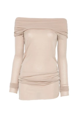 Off-Shoulder Långärmad T-shirt