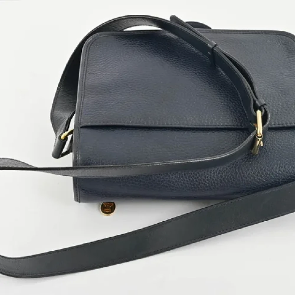 Celine Vintage Pre-owned Leather celine-bags Blue Dames