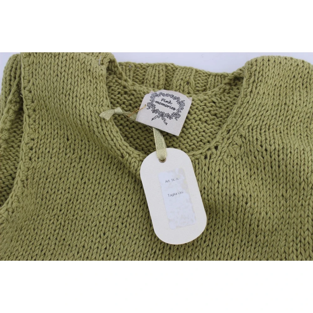 Pink Memories Groene mouwloze vesttrui Green Dames