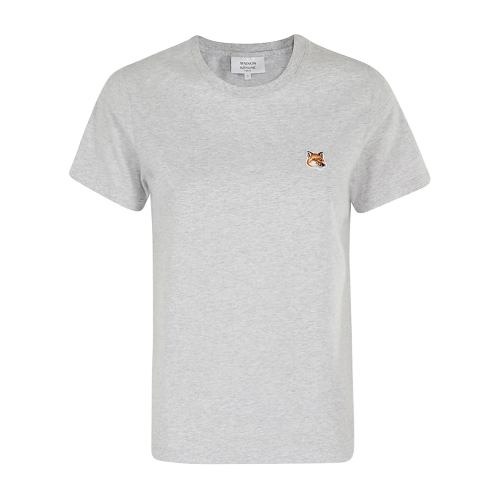 Maison Kitsuné Fox Head Patch T-shirt Gray Heren