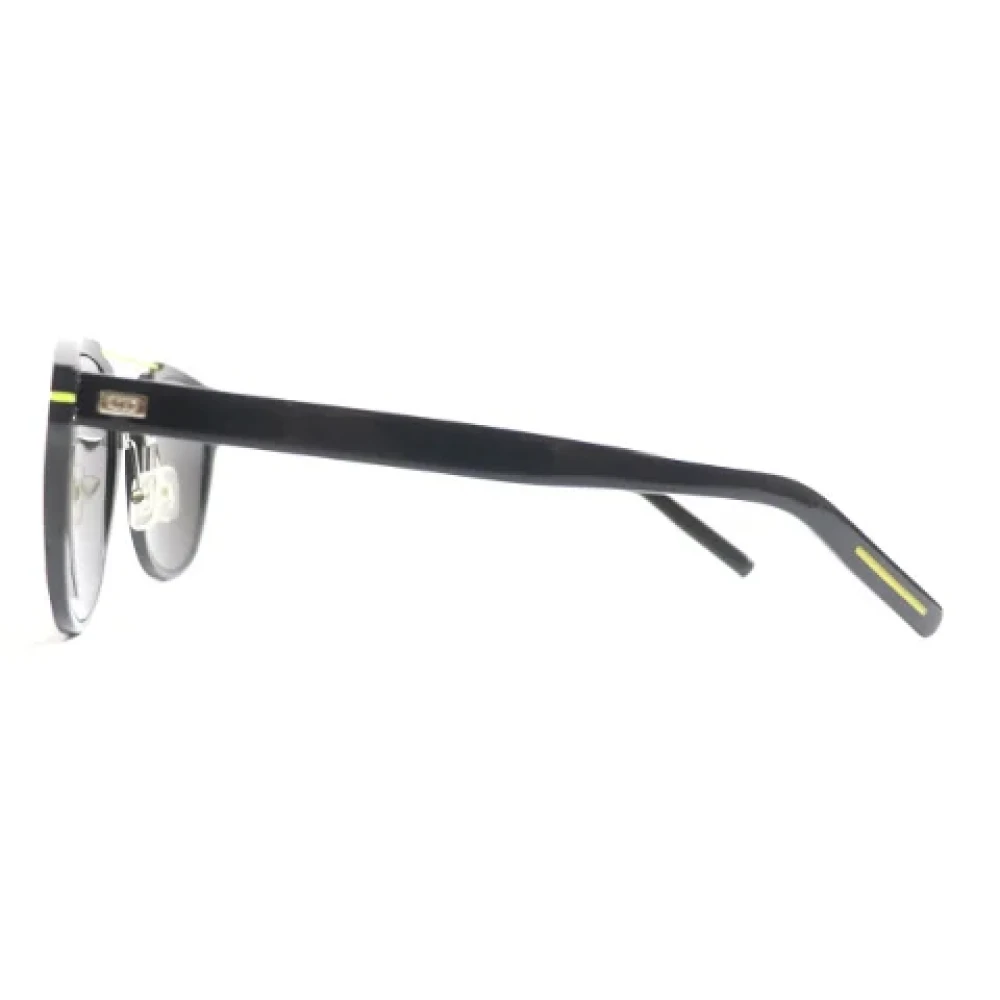 Dior Vintage Pre-owned Metal sunglasses Black Dames