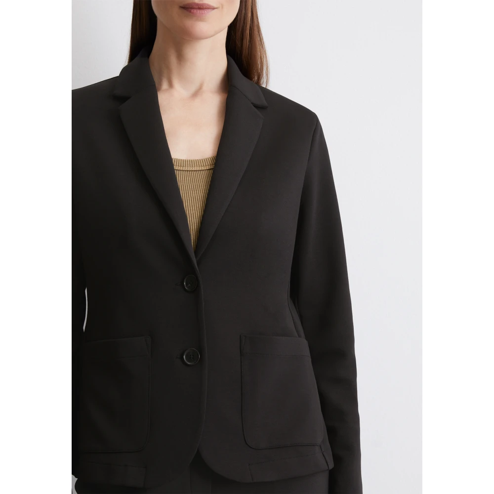 Marc O'Polo Gewone jersey blazer Black Dames