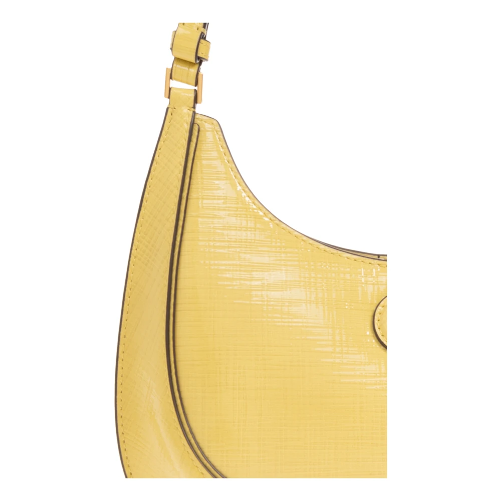 TORY BURCH Robinson shoulder bag with logo Yellow Dames