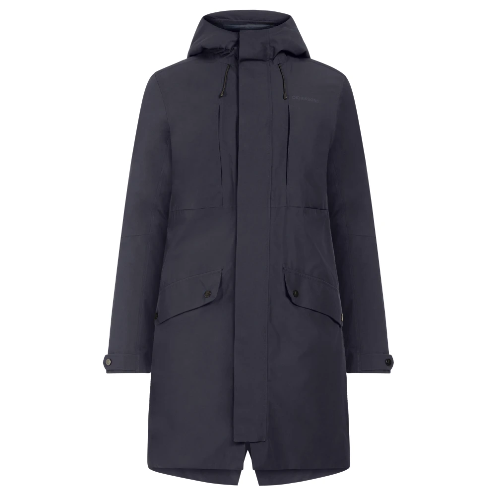 Didriksons Parka met Shawl Kraag en Zak Blue Heren