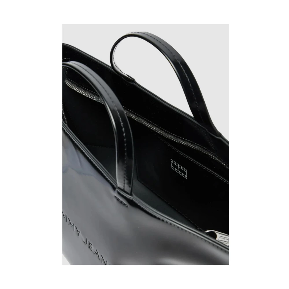 Tommy Hilfiger Zwarte Polyethyleen Handtas Herfst Winter Collectie Black Dames