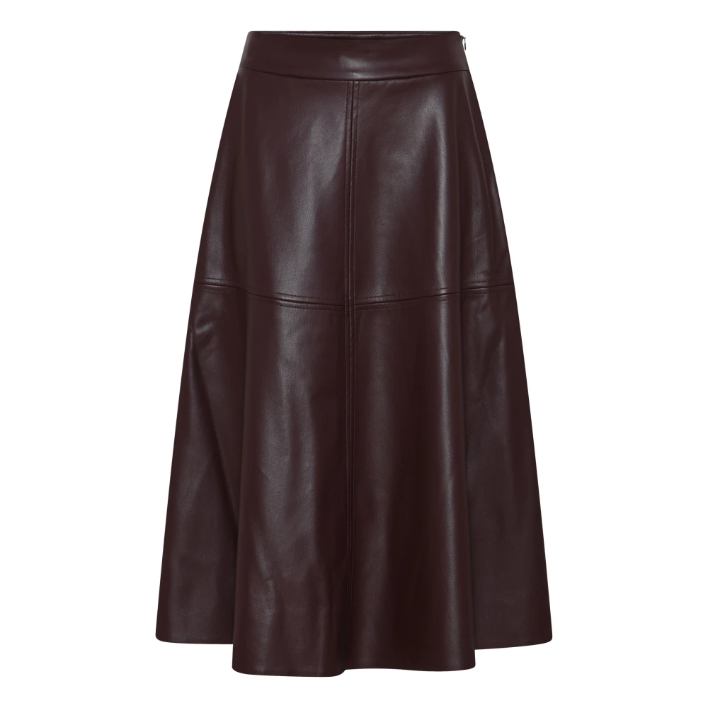Bruuns Bazaar Red Imma Skirt - Female - Midi Skirts - Xl - Skirts