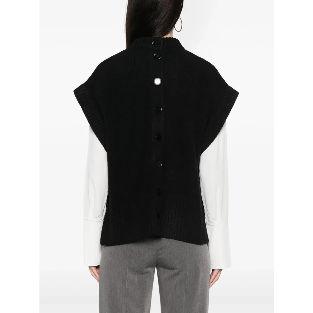 PATRIZIA PEPE Chinè Gebreide Trui Art. 2K0291K228 Black Dames
