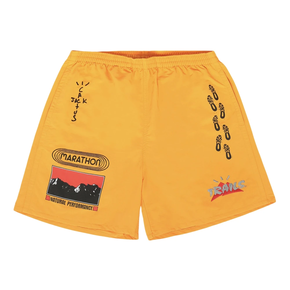Travis Scott Gouden Path Shorts Limited Edition Yellow Heren