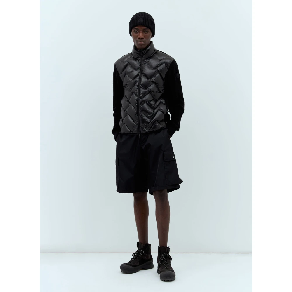 Moncler Gewatteerde Zip-Up Vest Black Heren