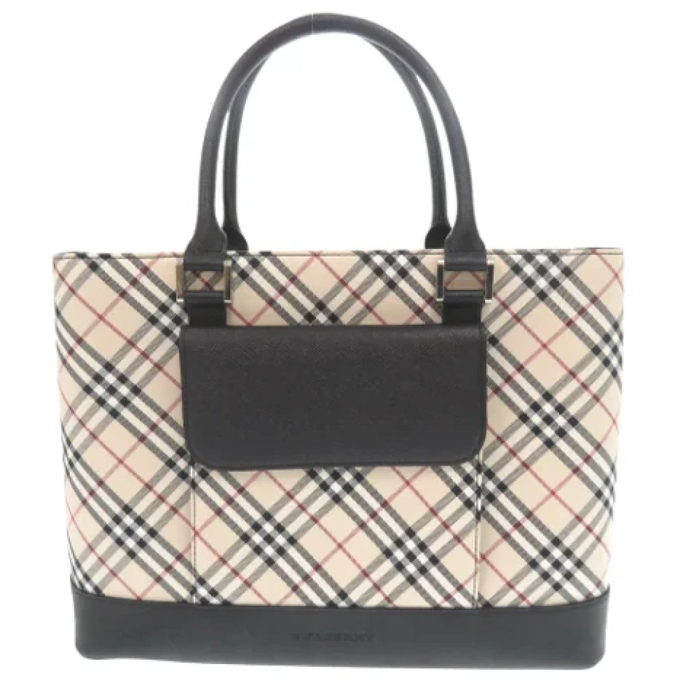 Burberry Vintage Pre-owned Leather handbags Beige Dames