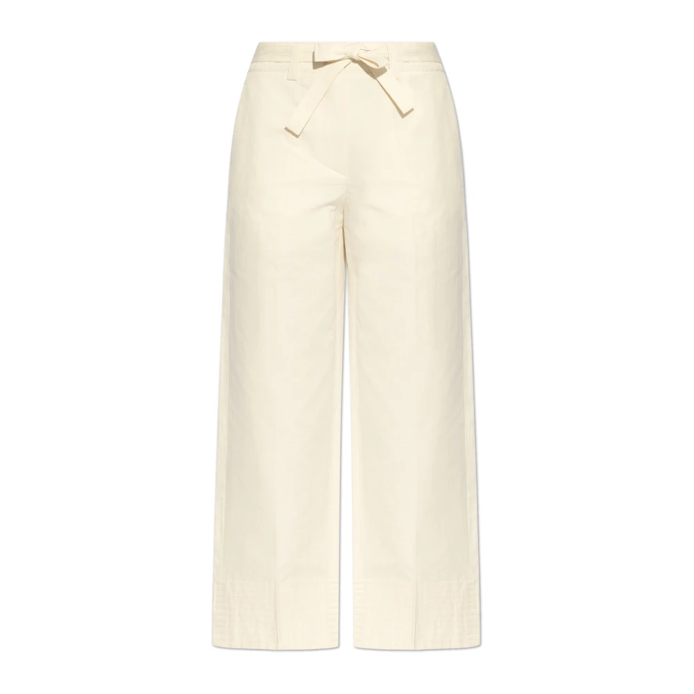 A.p.c. Women's Beige Wide Trousers, Xs, Trousers With Tie