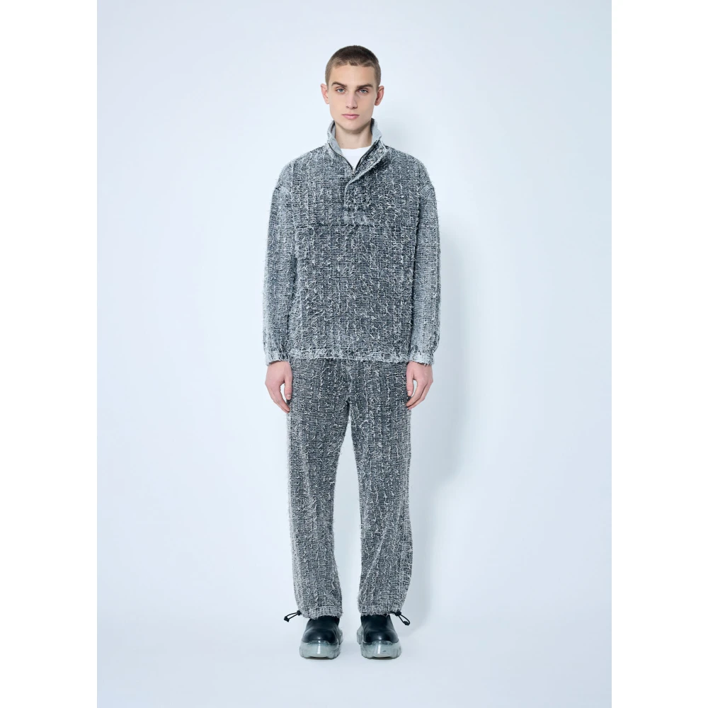 Diesel Bouclé Textuur Denim Jack Gray Heren