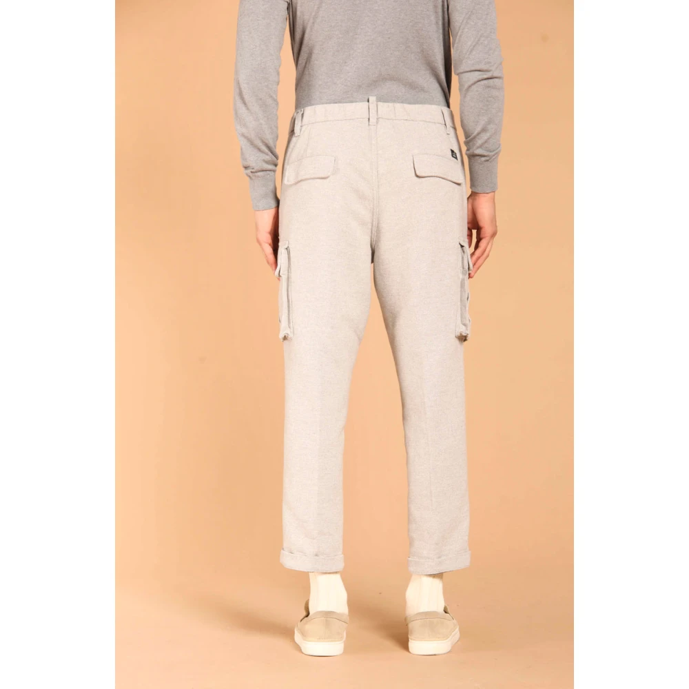 Mason's Cargo broek met relaxte pasvorm en micro-patroon Gray Heren