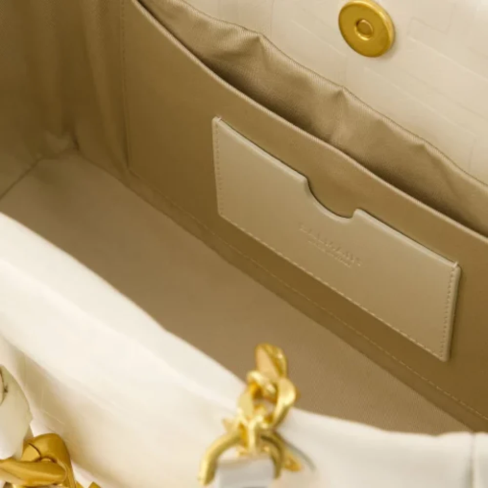 Balmain Leather shoulder-bags Beige Dames
