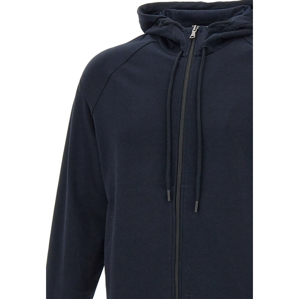 PAUL & SHARK Blauwe Hoodie met Rits Blue Heren