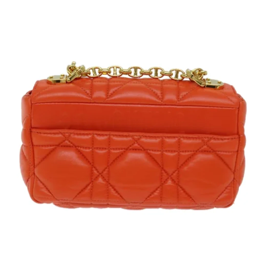 Dior Vintage Pre-owned Leather dior-bags Orange Dames