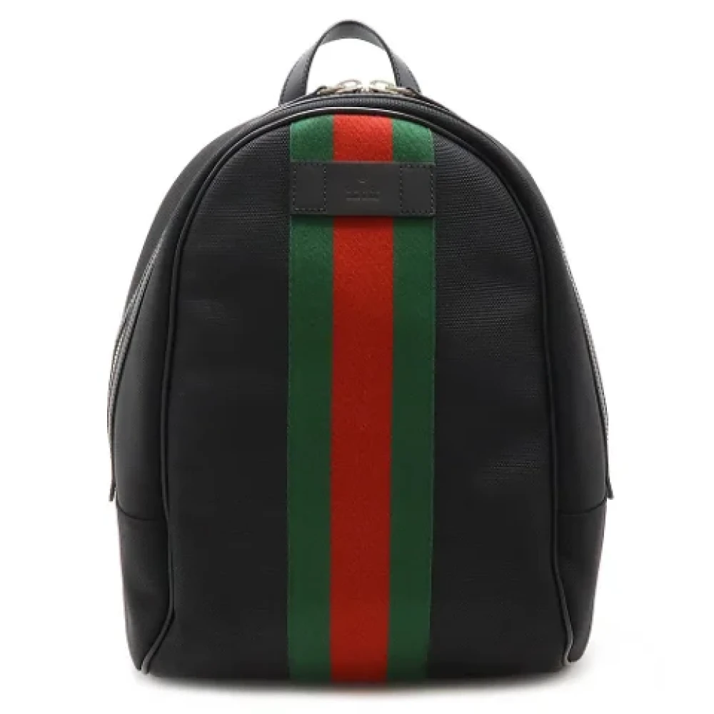 Gucci Vintage Pre-owned Canvas backpacks Black Dames