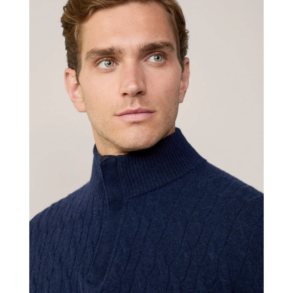Hackett Stijlvolle Pullover Sweater Blue Heren