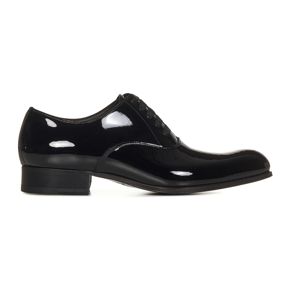 Tom Ford Zwarte lakleren veterschoenen Ss23 Black Heren