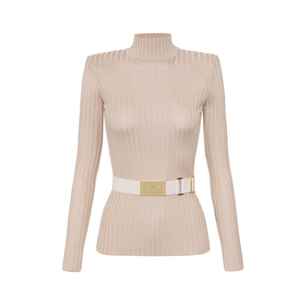 Elisabetta Franchi Stijlvolle Jurk Collectie Beige Dames