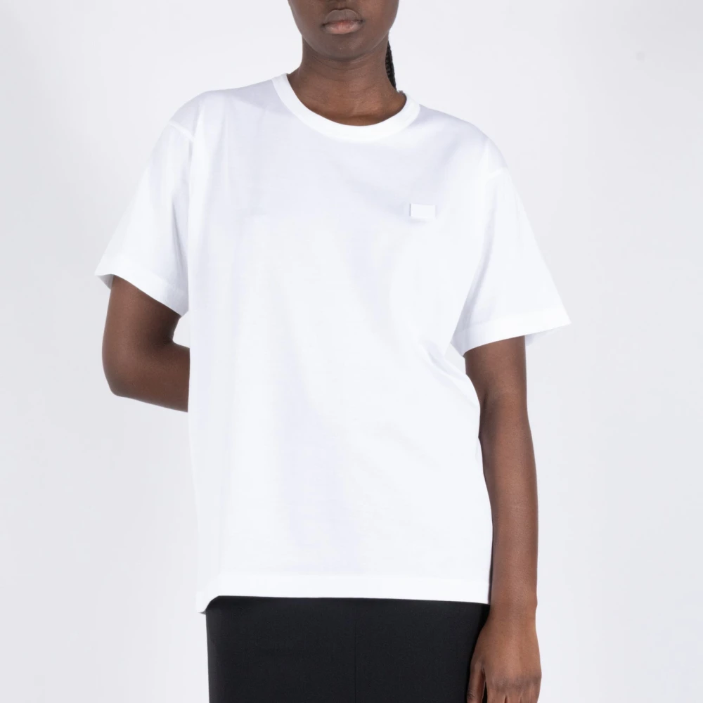 Acne Studios Wit Ronde Hals T-Shirt White Dames