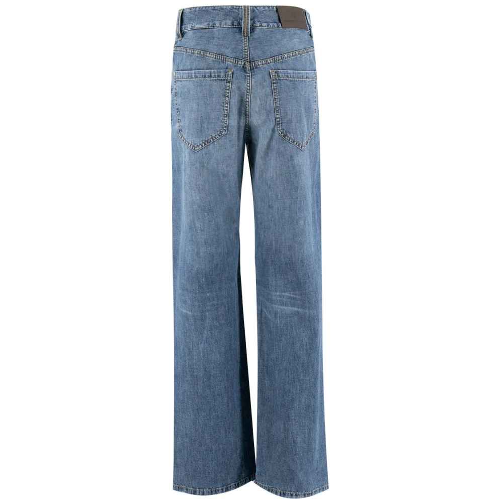 BRUNELLO CUCINELLI Vintage High-Waisted Straight Jeans Blue Dames